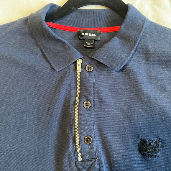 Diesel Polo with 3/4 Zipper/Buttons - Picture 4 of 4